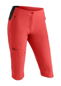 Outdoorhose Maier Sports "Inara slim Capri Vario", Damen, Gr. 38, Normalgr&ouml;&szlig;en, rot (karminrot), 90% Polyamid, 10% Elasthan, Hosen Outdoorhose, Damen Wanderhose, elastische Funktionshose mit 4 Taschen, Slim Fit