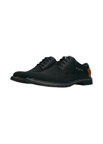 Schn&uuml;rschuh Bugatti, Herren, Gr. 41, schwarz, Lederimitat, Textil, festlich, Schuhe Schn&uuml;rschuh, Blockabsatz, Businessschuh, Abendschuh mit Logopr&auml;gung