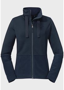 Sch&ouml;ffel Fleecejacke SCH&Ouml;FFEL "Fleece Jacket Pelham L", Damen, Gr. 38, blau (8820, blau), Oberstoff Rumpf oben: 100% Polyester Oberstoff Rumpf unten: 100% Polyester, regular fit, hoch geschlossener Ausschnitt, Jacken Fleecejacke