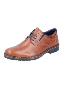 Schn&uuml;rschuh Rieker, Herren, Gr. 47, braun (cognac), Synthetik, Schuhe Schn&uuml;rschuh, mit Stretcheinsatz, Freizeitschuh, Halbschuh, Schn&uuml;rschuh