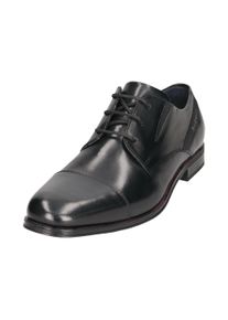 Schn&uuml;rschuh Bugatti, Herren, Gr. 43, schwarz, Leder, Schuhe Schn&uuml;rschuh, Halbschuh, Business-Schn&uuml;rer, Anzugschuh mit seitlichem Logoschriftzug