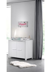 Hochkommode Vipack "Erik", wei&szlig;, B:100cm H:87cm T:57cm, Sideboards, Hochkommode, Kommode in Landhaus Optik in Verbindung mit viel Stauraum
