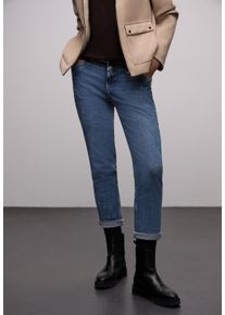 5-Pocket-Jeans Street One "Style BOYFRIEND", Damen, Gr. 33, L&auml;nge 28, light blau authentic washed, Denim/Jeans, Obermaterial: 76% Baumwolle, 18% Lyocell, 4% Elastomultiester, 2% Elasthan, unifarben, loose fit lang, Jeans 5-Pocket-Jeans, mit Stretch