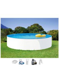 Rundpool Clear Pool "MIAMI", wei&szlig;, H:90cm &Oslash;:300cm, Schwimmbecken, Rundpool, 6-tlg. in versch. Gr&ouml;&szlig;en