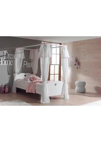 Himmelbett Vipack "Amori, Liegefl&auml;che 90/200 cm, inkl. Himmelgest&auml;nge", wei&szlig;, B:96cm, Betten, Himmelbett, ohne Textilvorhang, stabil und standfest gebaut, wei&szlig; lackiert