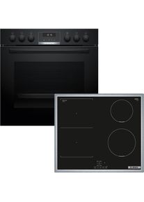 Bosch Induktions Herd-Set "HND616LS68", Energieeffizienz: A+, schwarz, Herdsets, 3D Hei&szlig;luft, Induktions Herd-Set