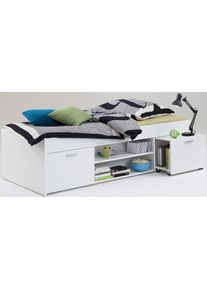 Funktionsbett FMD, wei&szlig;, B:95,4cm H:57,5cm L:203,6cm, Daybetten, Funktionsbett