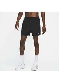 Laufshorts Nike "DRI-FIT CHALLENGER MENS 5" BRIEF-LI", Herren, Gr. XXL, N-Gr, schwarz (schwarz, schwarz, schwarz, reflective silv), Obermaterial: 100% Polyester. Futter: 92% Polyester, 8% Elasthan, Hosen Laufshorts