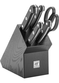 Messerblock Zwilling "Gourmet", schwarz, B:9cm, Messerbl&ouml;cke, Messerblock, Messerblock mit 4 Messern + 1 Schere, Buche, Sonderschmelze, Schwarz