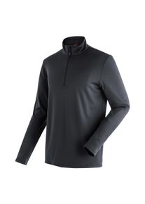 Fleecepullover Maier Sports "Felix", Herren, Gr. 54, schwarz, 100% Polyester, hoch geschlossener Ausschnitt, Sweatshirts Fleecepullover, Herren Fleece, funktioneller Midlayer, Half-Zip, Regular Fit