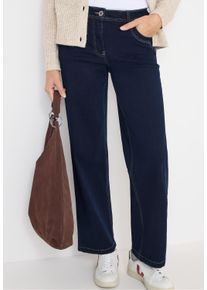 Straight-Jeans Cecil, Damen, Gr. 31, L&auml;nge 30, rinsed wash, Denim/Jeans, Obermaterial: 81% Baumwolle, 17% Polyester, 2% Elasthan. Futter: 52% Polyester, 48% Baumwolle, unifarben, straight fit lang, Jeans Straight-Jeans, im Five-Pocket Style