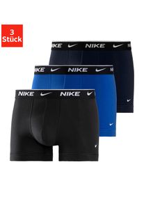 Trunk NIKE UNDERWEAR "TRUNK 3PK", Herren, Gr. S/46, 3 Stk., blau (blau, dunkelblau, schwarz), Jersey, Obermaterial: 95% Baumwolle, 5% Elasthan, k&ouml;rpernah, Unterhosen Trunk, mit Logo-Elastikbund