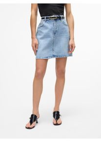 V&eacute;ro Moda Jeansrock VERO MODA "VMTESSA HR SHORT DNM SKIRT MIX GA NOOS", Damen, Gr. M (38), blau (light blau denim), Denim/Jeans, Obermaterial: 99% Baumwolle, 1% Elasthan, unifarben, kurz, R&ouml;cke Jeansrock, Baumwollmischung