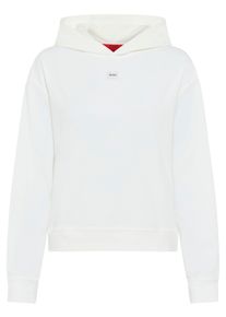 Hoodie HUGO UNDERWEAR "Signature", Damen, Gr. XL, natural 101, Sweatware, Obermaterial: 48% Baumwolle, 48% Modal, 4% Elasthan, normal normal, B&uuml;ndchen, Sweatshirts Hoodie, basic, normale Passform