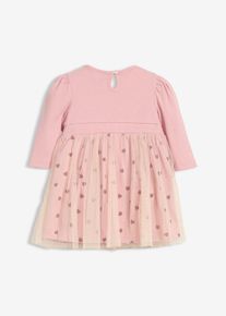 bonprix Bodykleid aus Bio-Baumwolle mit kleinen Herzen-Print, rosa, mit Baumwolle