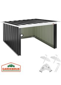 Gardebruk Robotmaaier Garage Antraciet Metaal 89x90x54cm