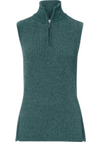 Dames Slip-over met opstaande kraag en ritssluiting groen Maat 50