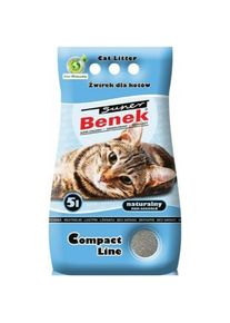 Super Benek Certech Compact Natural - Katzenstreu Klumpend 5 l (Klumpend, Schnell absorbierend, 5 l), Katzenstreu