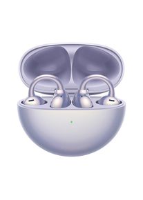 Huawei, Open-Ear-Kopfh&ouml;rer &raquo;FreeClip&laquo; A2DP Bluetooth Noise-Cancelling in neuartigem Kugeldesign, Bluetooth 5.3 und Rauschminderung, Violett, N&auml;he-