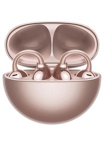 Huawei, Open-Ear-Kopfh&ouml;rer &raquo;FreeClip&laquo; A2DP Bluetooth Noise-Cancelling in neuartigem Kugeldesign, Bluetooth 5.3 und Rauschminderung, rosegold, N&auml;he-