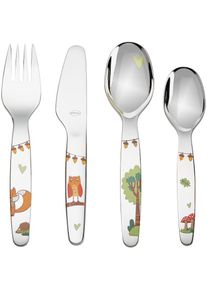 R&ouml;sle R&Ouml;SLE, Kinderbesteck &raquo;Waldfreunde&laquo; inkl. Kindergeschichte, sp&uuml;lmaschinengeeignet, edelstahlfarben/bunt, Edelstahl 18/10, 4 Stk., edelstahlfarben/bunt