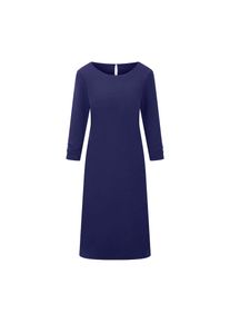 GOLDNER, Damen, Etuikleid &raquo;Kurzgr&ouml;&szlig;e Elegantes Kleid mit gerafften &Auml;rmeln&laquo;, royalblau, K-Gr, 22 - K-Gr, royalblau, Schmeichelnder U-Boot-Ausschnitt