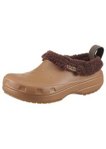 Crocs, Damen, Clog &raquo;Unisex Classic Lined Shorty&laquo; Regenschuh, Outdoorschuh, Hausschuh mit Warmfutter, braun, 36, braun, Praktischer Hausschuh mit 