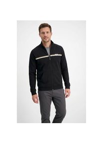 BOSS, Herren, Sweatjacke &raquo;Authentic&laquo; mit Streifen und Logo, regular fit, Black 001, XXL, Stehkragensweatjacke von Hugo