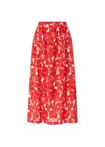 LANIUS Damen-Maxirock Rot-gemustert 36