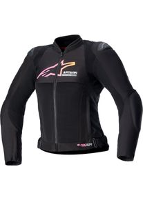 Alpinestars SMX Air, textile jacket women , color: Black/Yellow/Pink , size: XL
