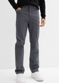 Pantaloni classic fit elasticizzati con vita comoda straight, Grigio, Taglia 56, bonprix