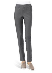 Dehnbund-Hose Classic Basics, Damen, Gr. 56, Normalgr&ouml;&szlig;en, grau (anthrazit), 72% Viskose, 25% Polyamid, 3% Elasthan, unifarben, lang, Hosen Dehnbund-Hose