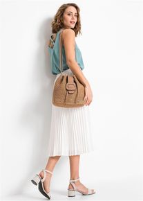 Borsa a sacco effetto paglia, Beige, Taglia 26x26 cm, bonprix