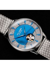 Holzkern; Orologio di legno Spacehunter (madreperla/argento), Uomo, Legno naturale