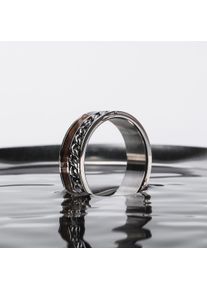 Holzkern Anello Fractional Argento e Noce