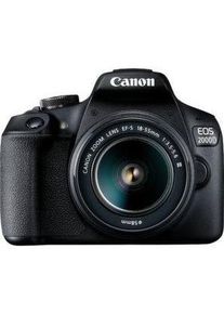 Canon EOS 2000D (18 - 55 mm, 24.10 Mpx, APS-C / DX), Kamera, Schwarz