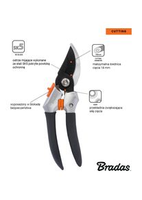bradas, Gartenschere, V-SERIES geared secateurs passing blade, SK5 steel