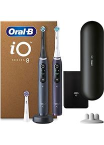 Braun, Elektrische Zahnb&uuml;rste, Oral-B iO Series 8 Duo Plus Edition, Black Onyx/violet