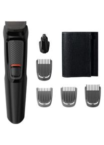 Philips, Trimmer + Haarschneider, MULTIGROOM Series 3000 6 Werkzeuge selbstsch&auml;rfende Stahlklingen 6-in-1 Gesicht (MG3710/15)
