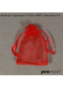 Penword, Geschenkverpackung, Rote Organzas&auml;ckchen 7x10cm 10 Stk (10x)