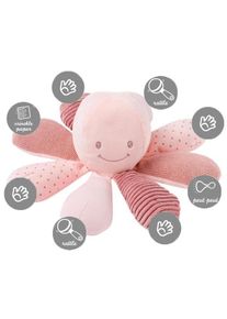 Nattou hračka chobotnička edukačn&aacute; 8 aktiv&iacute;t Lapidou růžov&aacute;