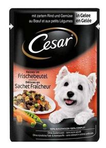 CESAR kapsička dog jemn&eacute; hov&auml;dzie so zeleninou pre psy 24x100g