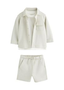 next Pojkar Set ljusgr&aring; / vit Storlek 68