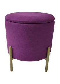 ECHTWERK Hocker Logan Beere Samt mit Stauraum