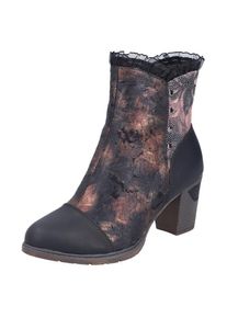 Rieker Stiefelette Trachtenstiefelette, Festtagsstiefelette, Blockabsatz, mit Warmfutter