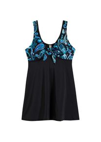 bonprix Tankini-Top &raquo;Long-Tankinioberteil mit breiten Tr&auml;gern&laquo; breites Long-Tankinioberteil, unifarben mit Farbeins&auml;tzen schwarz, Gr&ouml;&szlig;e 42
