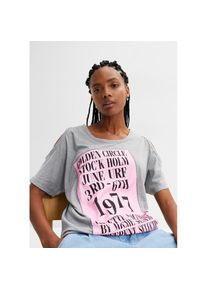 bonprix T-Shirt lockere Passform, Halbarm-Design, Cut-Outs an den Schultern grau, Gr&ouml;&szlig;e 36/38 (S)