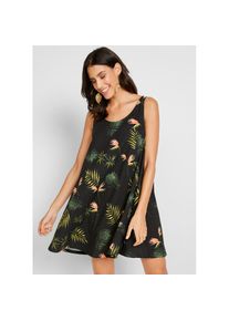 bonprix Strandkleid f&uuml;r Strand, aus Baumwolle, A-Linie Passform, &auml;rmellos schwarz, Gr&ouml;&szlig;e 40/42 (M)