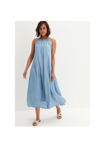 bonprix Jeanskleid &raquo;Jeanskleid aus flie&szlig;endem Lyocell&laquo; f&uuml;r l&auml;ssigen Look, aus Lyocell (TENCEL ), in A-Linie blau, Gr&ouml;&szlig;e 52