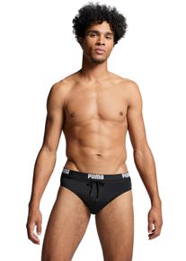 Badeslip Puma "Puma SWIM MEN LOGO SWIM BRIEF", Herren, Gr. XXL, N-Gr, schwarz, Web, Obermaterial: 80% Polyester, 20% Elasthan, unifarben, Badehosen Badeslip, mit elastischem Logobund